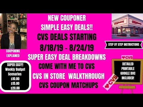 VERY EASY NEW TO COUPONS CVS DEALS STARTING 8/18/19|COUPON MATCHUPS DEAL BREAKDOWNS|COME WITH ME♥️ Video