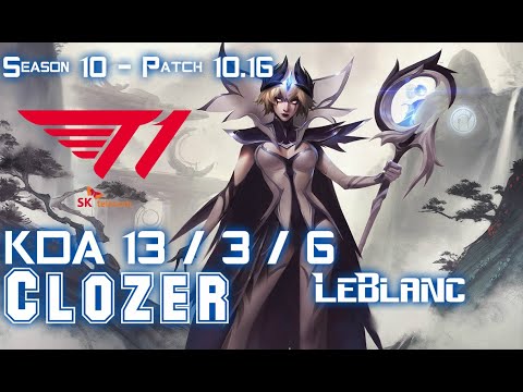 T1 Clozer LEBLANC vs JAYCE Mid - Patch 10.16 KR Ranked