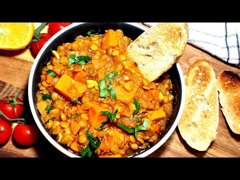 High‑protein lentil recipes + sweet potato soup – easy vegan lentil recipe