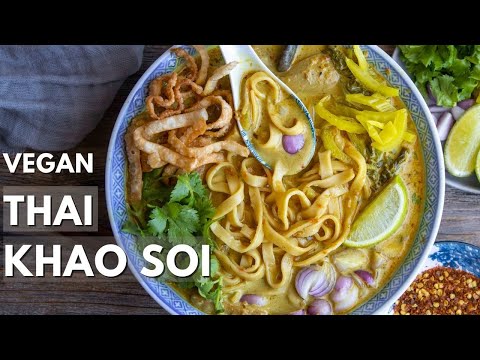 Warming and Cozy Vegan Thai Khao Soi - my favorite Chiangmai's noodle soup