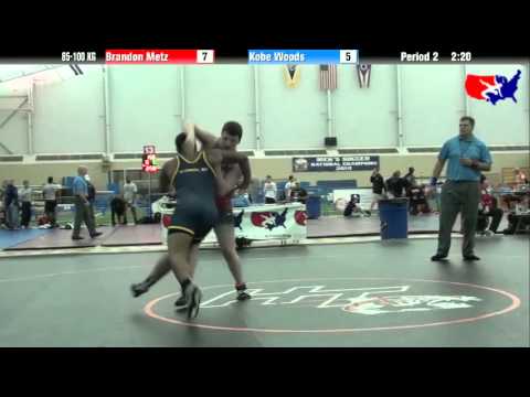 Brandon Metz vs. Kobe Woods at 2013 ASICS FILA Cadet Nationals - GR
