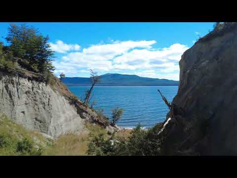 Dji mini 4k en el lago fagnano tolhuin, tierra del fuego 