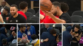 Steph 🤝 Poole | Warriors showed love to Jordan Poole 🫂 and MORE from pregame Warm up.