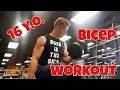 Best Bicep Workout W/ 16 y.o. bodybuilder Lava