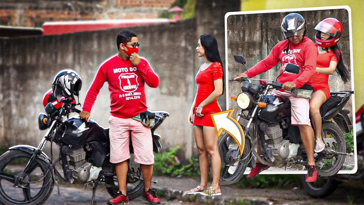 MULHER PEDINDO MOTO TÁXI DE PEPINO - Part 2