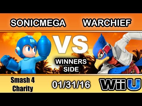 s4c08 Smash 4 Charity - PC } SonicMega (Mega Man) Vs. Warchief (Falco) Winners Side - Smash Wii U