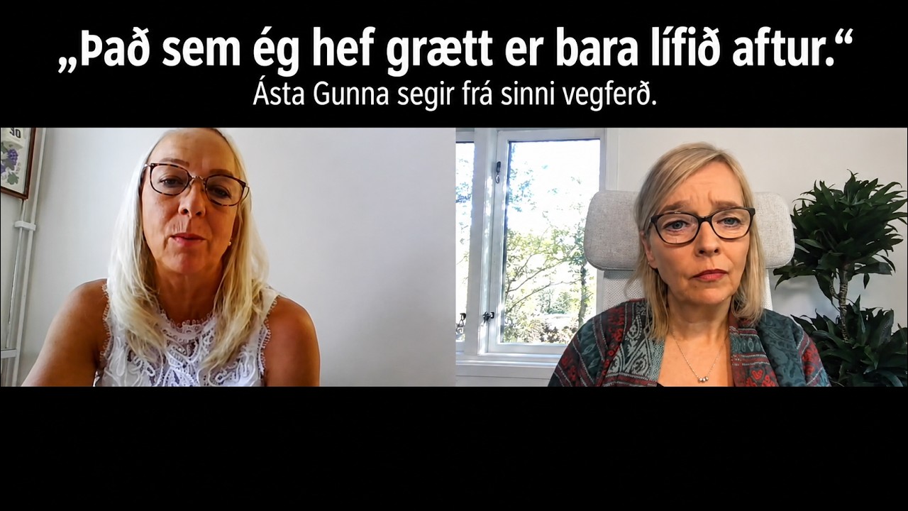 &Aacute;sta Gunna Kristj&aacute;nsd&oacute;ttir og Hildur r&aelig;&eth;a saman