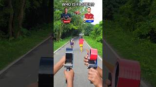WHO IS FASTER!? ⚡️ Ronaldo vs Mbappe CHALLENGE #shorts #football #ronaldo #mbappe #challenge #video