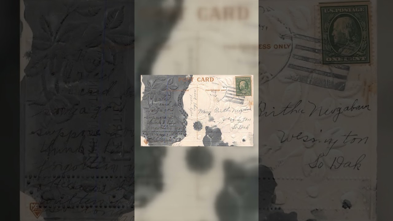 Easter Cross and Flowers, Embossed Postcard, Early 1900s Video