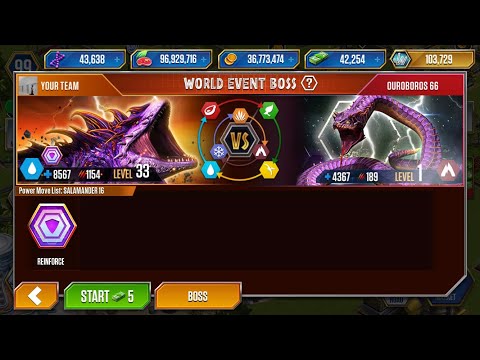 SALAMANDER VS OUROBOROS - JURASSIC WORLD THE GAME