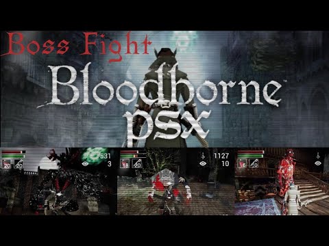 Bloodborne PSX Demake - All Boss Fights + Ending | First Playthrough [Default Graphics Settings]