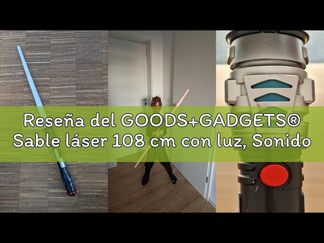 Vídeo relacionado con GOODS+GADGETS Espada láser Lightsaber Espada láser de 108 cm con luz, Sonido y vibración. (Verde)