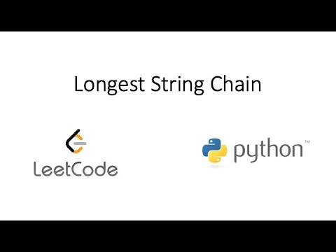 Longest String Chain Leetcode Medium Fr Python