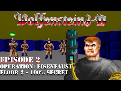 Wolfenstein 3D TC Walkthrough - Episode 2 Operation: EisenFaust [Floor 2 - 100% Secret]