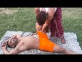 Desi Wrestler Legs Stretching Massage Deep Tissue Therapy