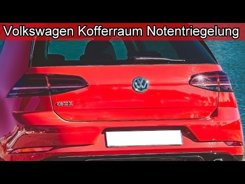 VW Polo & VW Golf Kofferraum Notentriegelung / Volkswagen Heckklappe geht nicht auf