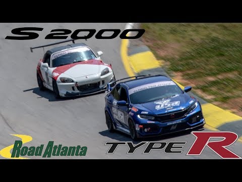 S2000 AP2 VS Civic Type R FK8! Road Atlanta Track Battle!