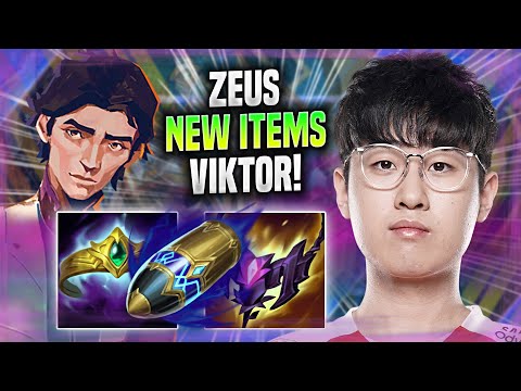 ZEUS TRIES VIKTOR WITH NEW ITEMS! - T1 Zeus Plays Viktor TOP vs Jayce! | Preseason 2022