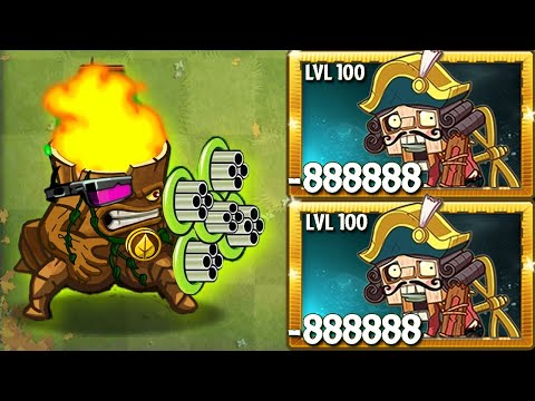 PvZ 2 Challenge - All 1000 Plant's Max Level Vs Nutcracker Zombie LEVEL 50 - Who Will WIn?