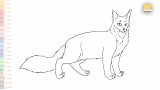 I Drew a Warrior Cat in 5 Easy Steps and You Can Too! | Animal sketches | How to draw A Warrior Cat