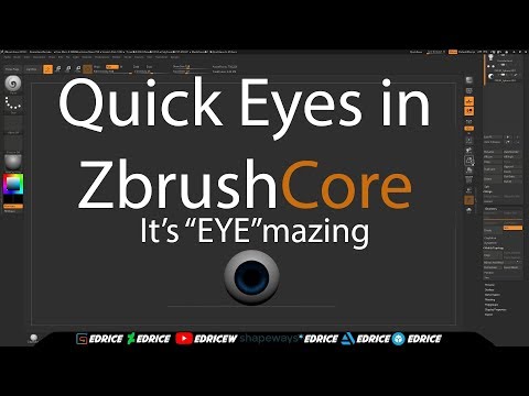 Quickly sculpt eyes in Zbrushcore 2018