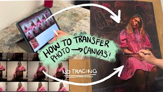 How to transfer your REFERENCE photo to your CANVAS! [Art school vlog 