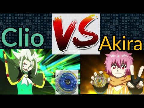 Clio vs Akira Beyblade burst evolution