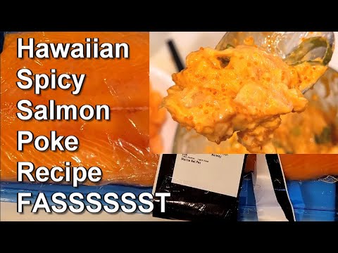 Hawaiian Spicy Salmon Poke Recipe only 3 ingredients!