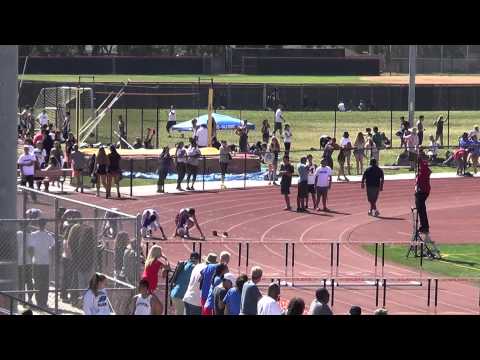 VarB 110m Hurdles Heat 2 at Sunset Prelims 5-1-15 - Los Alamitos Boys
