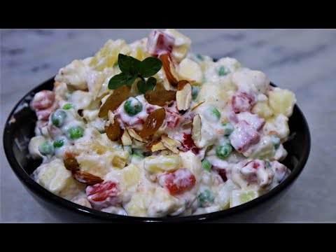 Russian Salad with Fresh Fruit and Vegetables