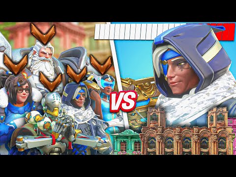 1 BUFFED Top 500 Ana VS 5 Bronze Players - Who wins?! (ft. Gale Adelade)