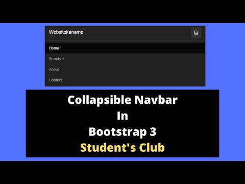 Collapsible Navbar In Bootstrap 3 | Dropdown Menu In Bootstrap 3 Tutorial #15