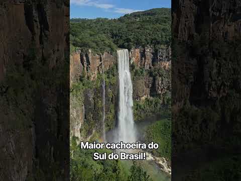 Maior Cachoeira do Sul do Brasil #shorts #brasil #Cachoeira #paraná