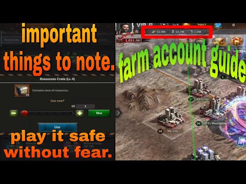 -age of Z Origins- Guide to playing a farm account, important things to note. AOZ, age of Z.