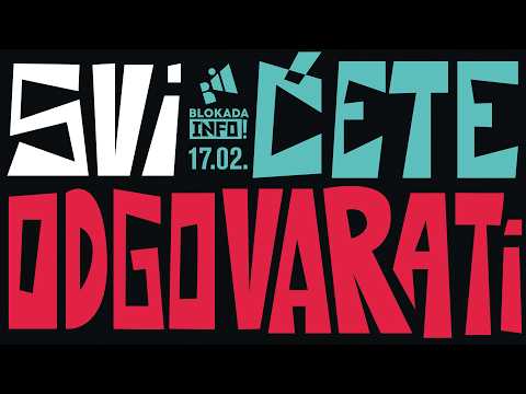 PROTEST „SVI ĆETE ODGOVARATI” U NOVOM SADU [STUDENTSKI PRENOS]