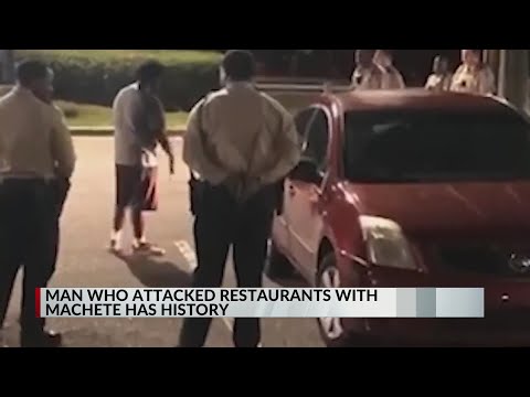 Machete-wielding man at center of restaurant standoff has history