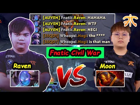 Fnatic Civil War !! Raven Durant [Arc Warden] Beast Carry vs Moon [Ember Spirit] Dota 2 Perspective
