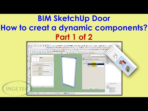 How to creat a dynamic components Part 01 of 02 / BIM Sketchup door