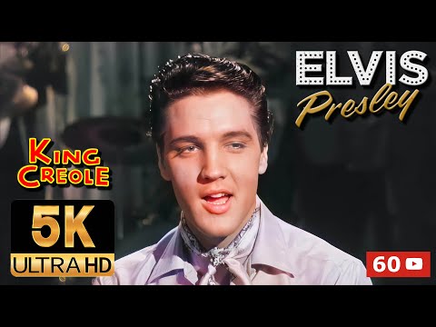 Elvis Presley AI 5K Colorized / Restored - Young dreams (1958)