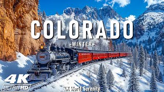 Colorado Winter Wonderlands 4K Snowy Peaks Frosted Forests and the Magic of the Rockies Colorado is a haven for nature enthusiasts offering a