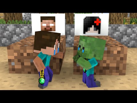 Baby Herobrine and Baby Zombie, Who Did It ?  - Sad Story - Minecraft Animation