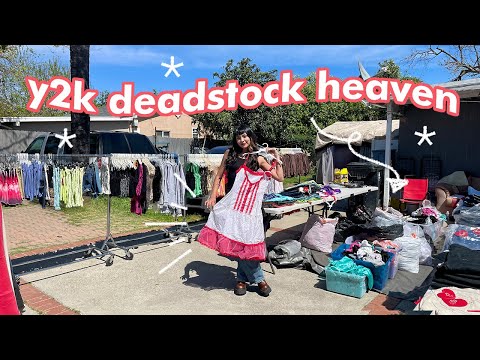 THRIFT WITH ME and spend $400 on *DEADSTOCK* clothes at a strangers backyard!!!