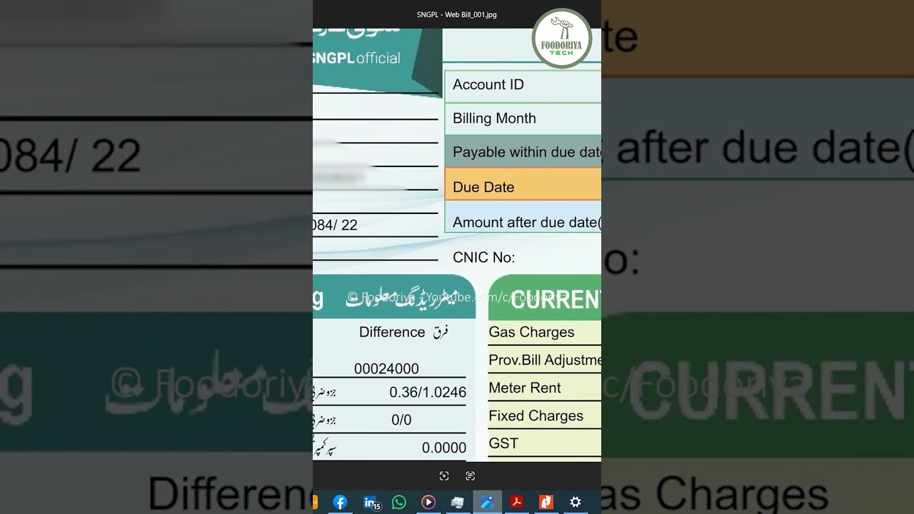 How to download Sui Gas SNGPL Bill  – Tutorial by Foodoriya Tech #viralvideo #technology