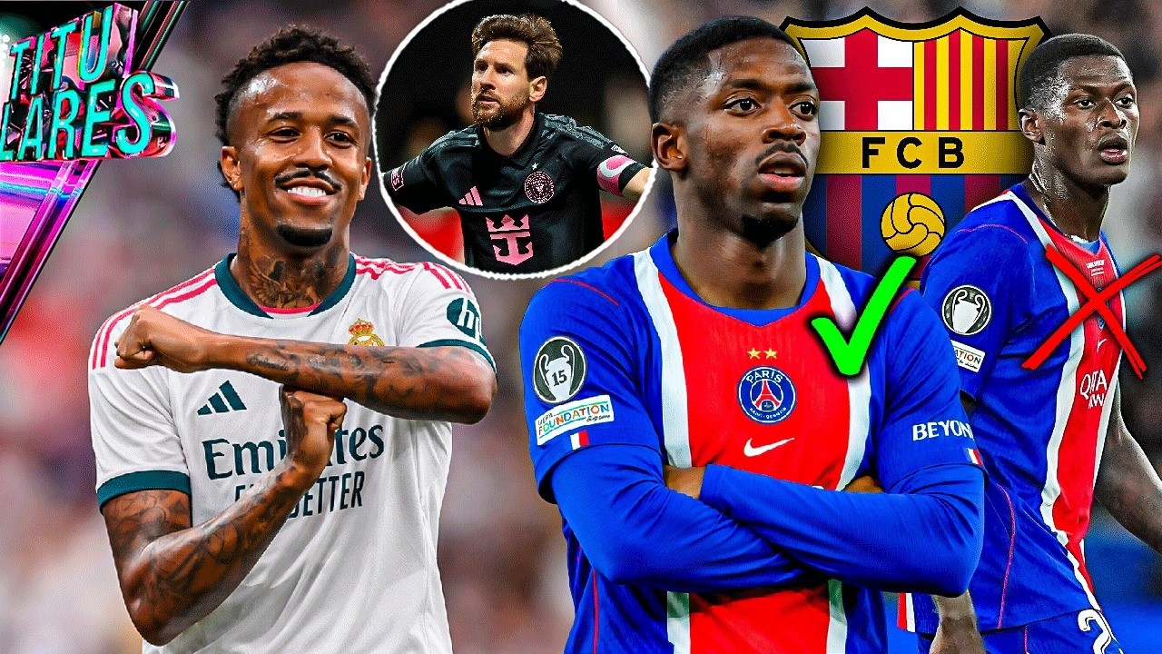 Dembélé listo vs Barça; Nuno OUT | Vuelve Militao; Mou prueba tridente | Doblete de Messi