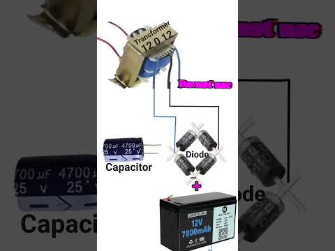 Transformer Se 12v Battery Charge Kaise Karen।। Battery Charger।।#transformer #video