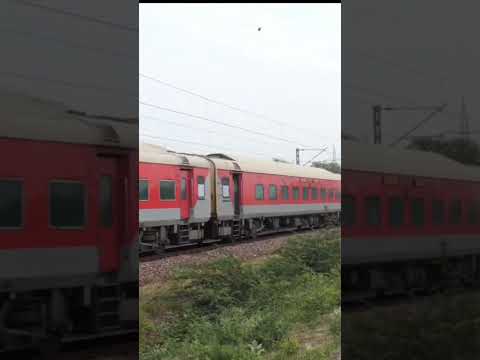 Ajmer New Delhi Shatabdi Express WAP 7 with LHB loco shed BGKT Electric 12015 #railway #short
