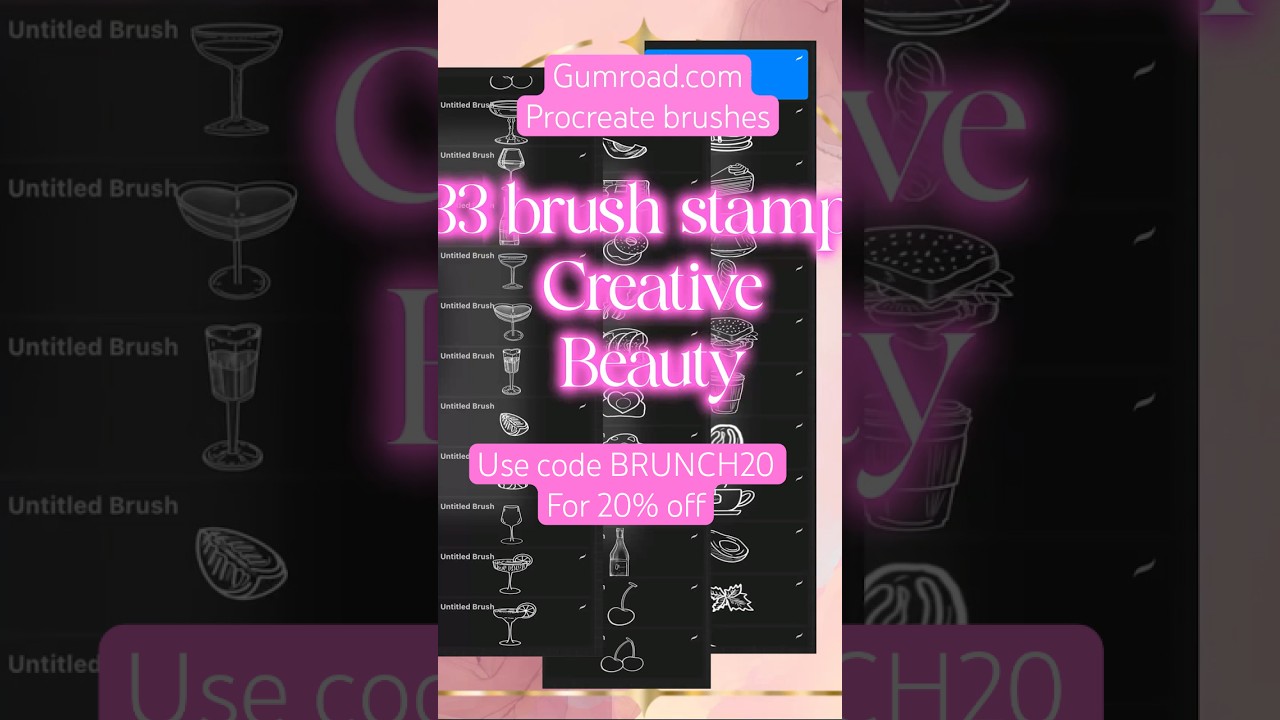 Procreate brush set | gunroad #procreate #gumroad #digitalart #procreatetutorials #procreatebrushes