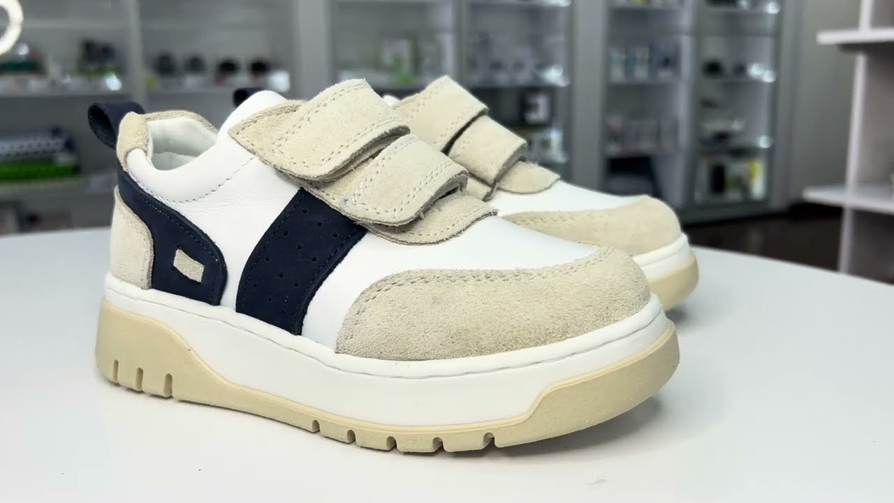 Дитячі ортопедичні кросівки Ortomedica ORTM 7 бежево-сині