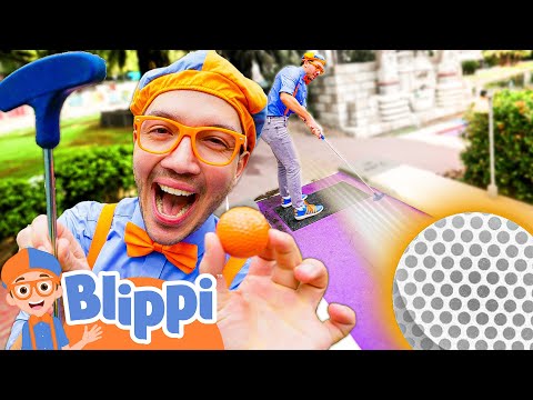 Will Blippi Win at Mini Golf? ⛳ Tiny Course, BIG Fun! | Educational Videos for Kids