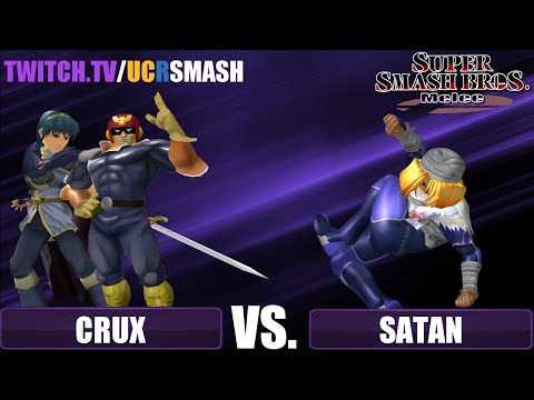 UCR SMASH! Pools Wave A - Crux (Falcon, Marth) vs Satan (Shiek) - SSBM